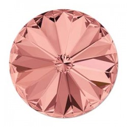 NEW! 2 Swarovski Crystal (1122) Vintage Rose Gold Foiled Rivoli Stones 12mm ~ Ideal For Frames & Embellishments 